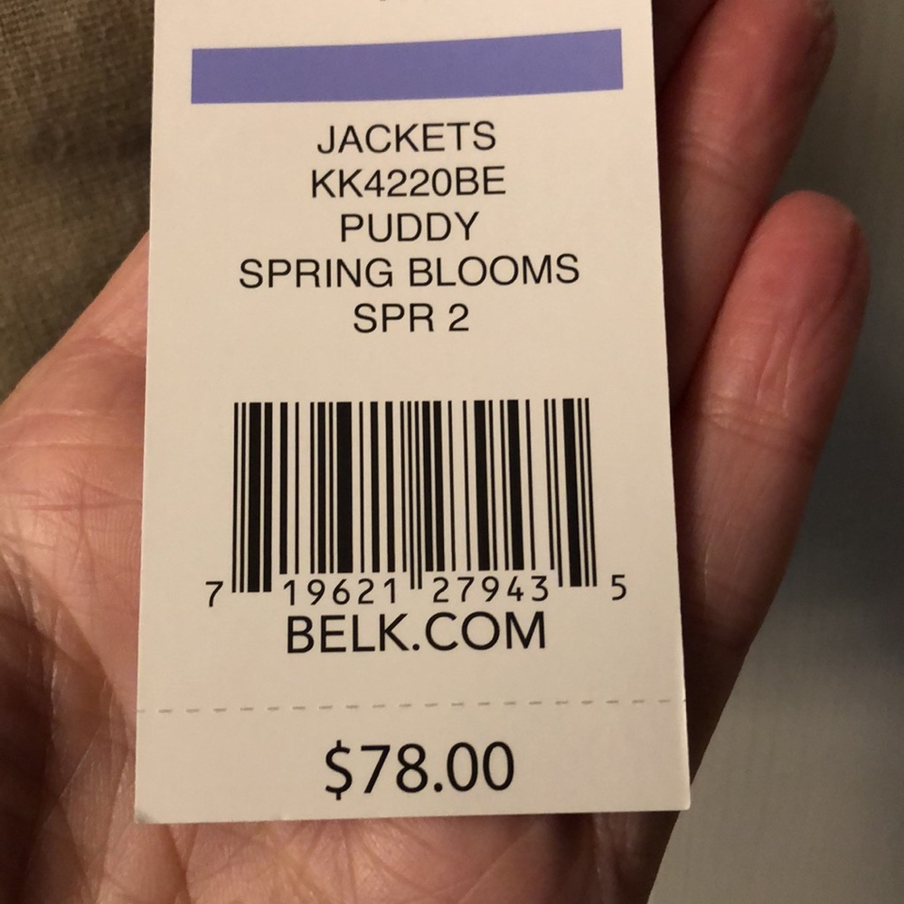 NWT New Directions safari style, washable, linen and rayon jacket. - Picture 5 of 5